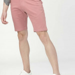 Men Pink Solid Slim Fit Regular Shorts