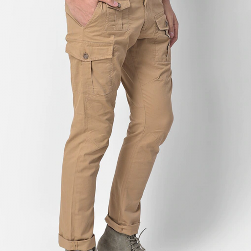 Men Khaki Chinos Trousers