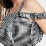 Black & White Checked Culotte Jumpsuit